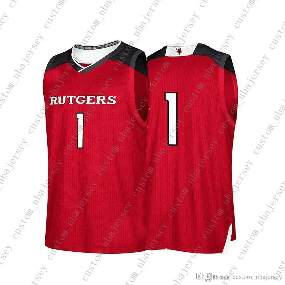 安く注文のRutgersスカーレットナイツNCAA＃1 Maroon Basketball Jersey個性ステッチカスタム任意の名前XS-5XL