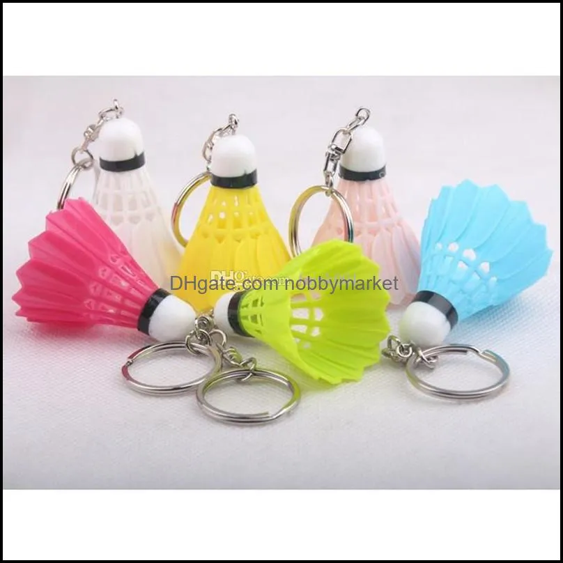 55*40MM Badminton key chain pendant, creative mobile phone accessories Keychain jewelry accessory sports gift free ship