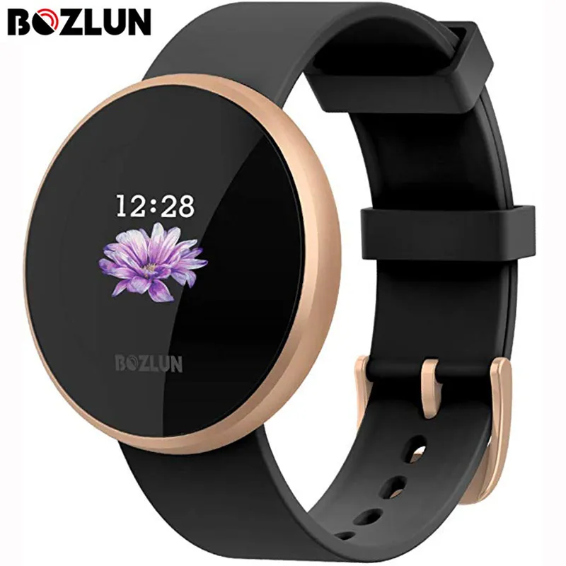 Bozlun Fashion Women Smart Digital Watch Female Period Reminder HeartRate Waterproof Watches Colories Step Beauty Wristwatch B36 210310
