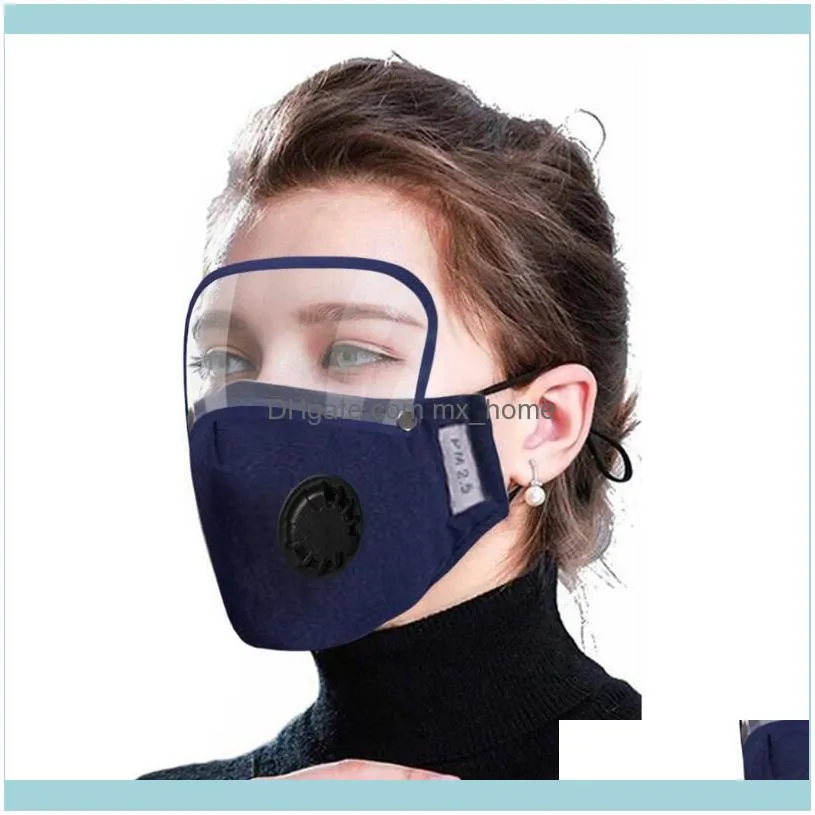 Masks Mouth Mask Removable Eye Shield Face Mask Adult Kids Valve Face Mask Anti-dust Protective Face Mouth Cover Designer Respirator