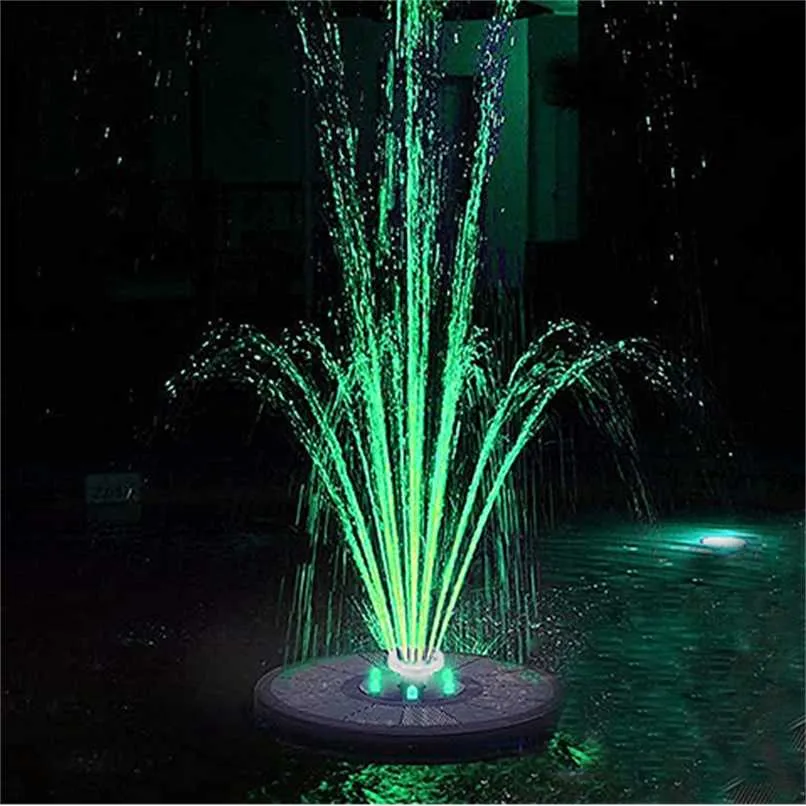 LED schwimmender Solarbrunnen Garten Wasser Pool Teich Dekoration Panelbetriebene Pumpe 211025