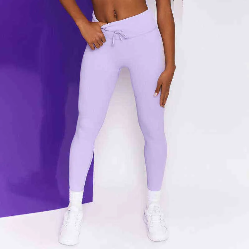 Ribbed Seamless Leggings Women Scrunch Butt Booty Legging
