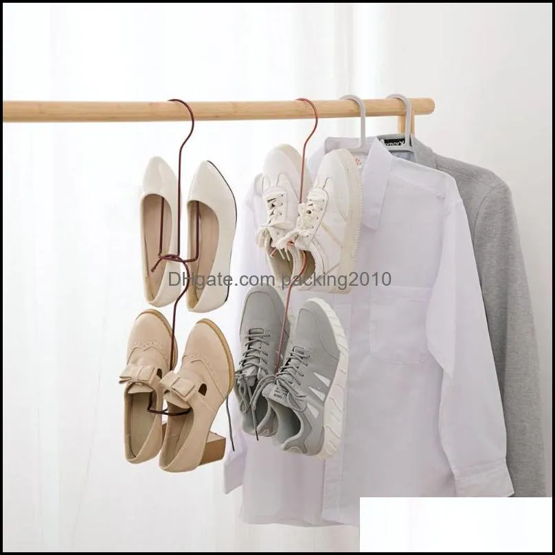 Wind-proof Shoes Hanging Hook Multi-function Shelf Shoe Hanger Balcony Drying Rack Stand Home Storage Holder Racks Clothing & Wardrobe