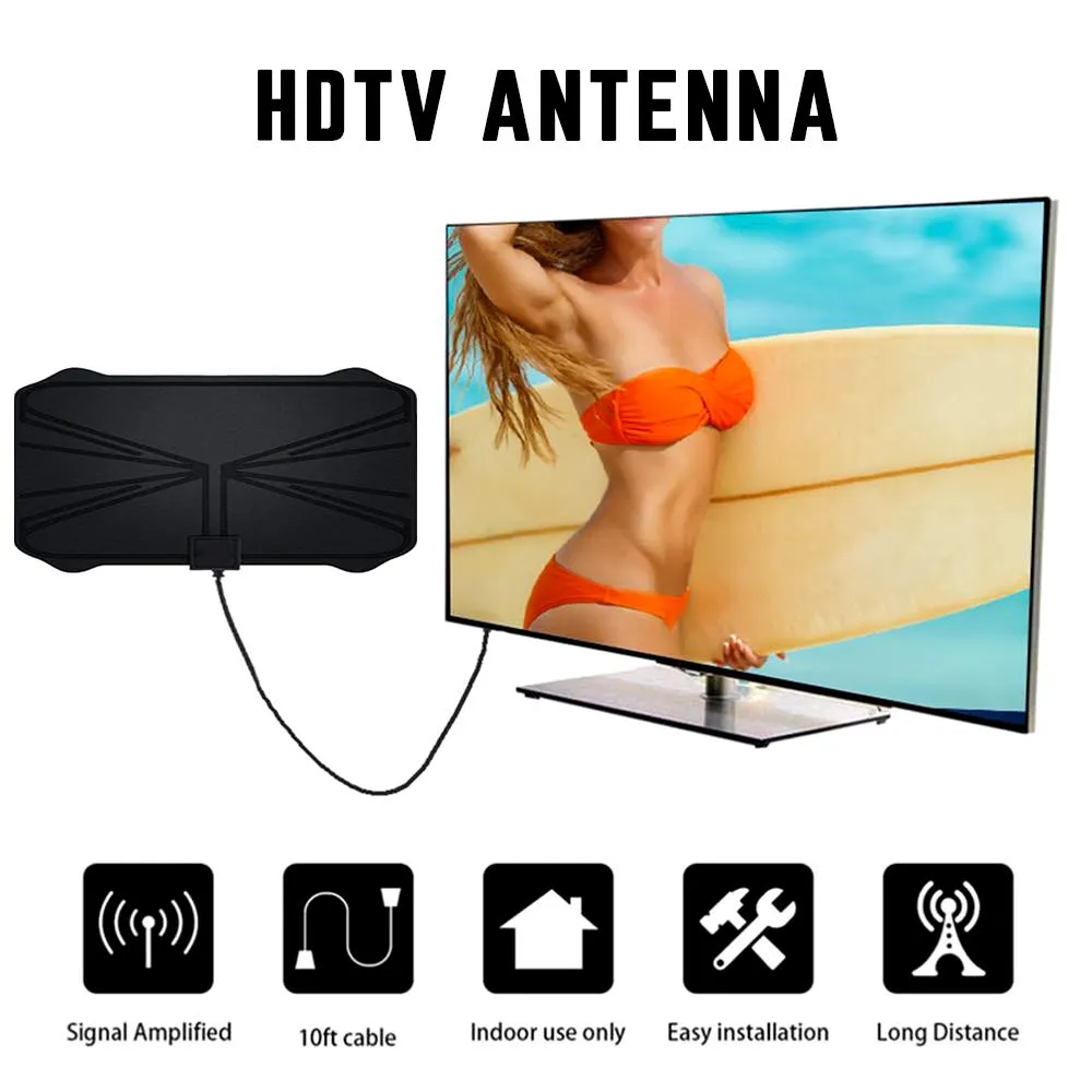 Digitale TV Box Antenne 4K 980 Miles HDTV Antenne Booster Actieve Indoor Antennes HD Grafisch Ontwerp Satelliet Ontvangst Antena Range Draadloze Communicatie Antennes