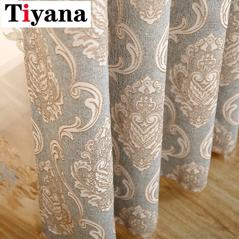 ヨーロッパの豪華なシアーカーテンカーテン高品質ファッション厚いシェードカーテンリビングベッドルームキッチンP245Y Y200421