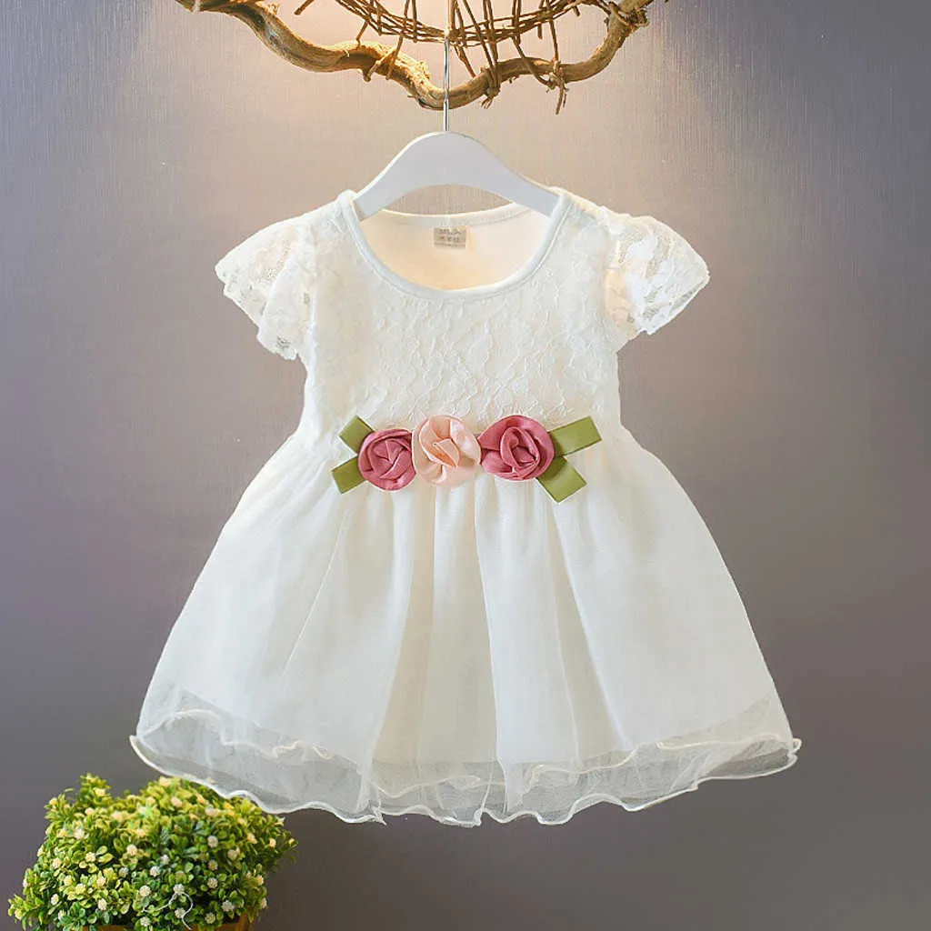 Criança bebê crianças menina vestido ruched laço floral tulle vestido princesa vestidos bebê menina roupa bebê traje bebes # 55 q0716