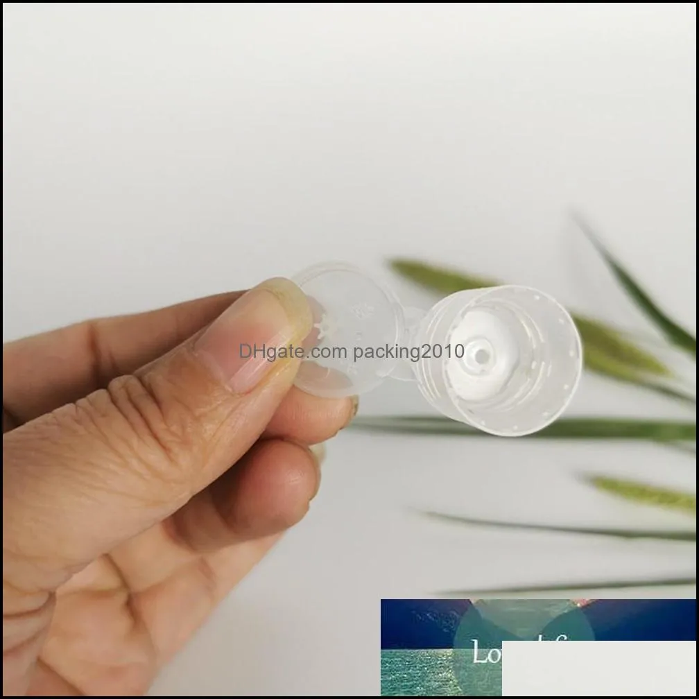 10pcs 30ml Trapezoidal Empty Hand Sanitizer Bottles Refillable Plastic Container Transparent Gel Bottle for Travel Outdoor