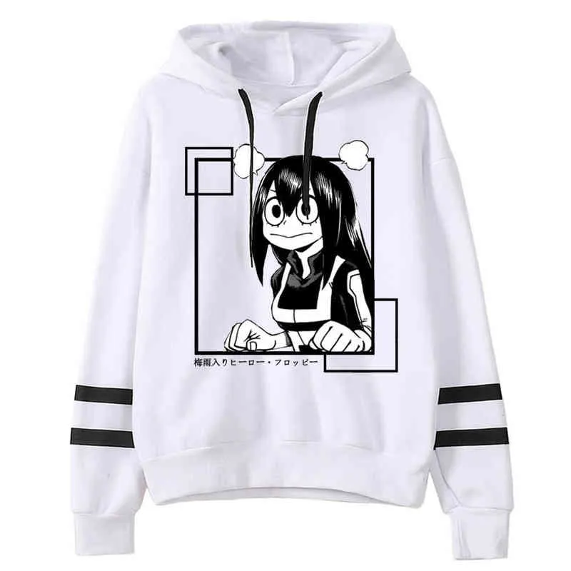 2021 anime min hjälte akademia cosplay jackor kawaii män hoodies anime manga asui tsuyu toppar kläder h1227