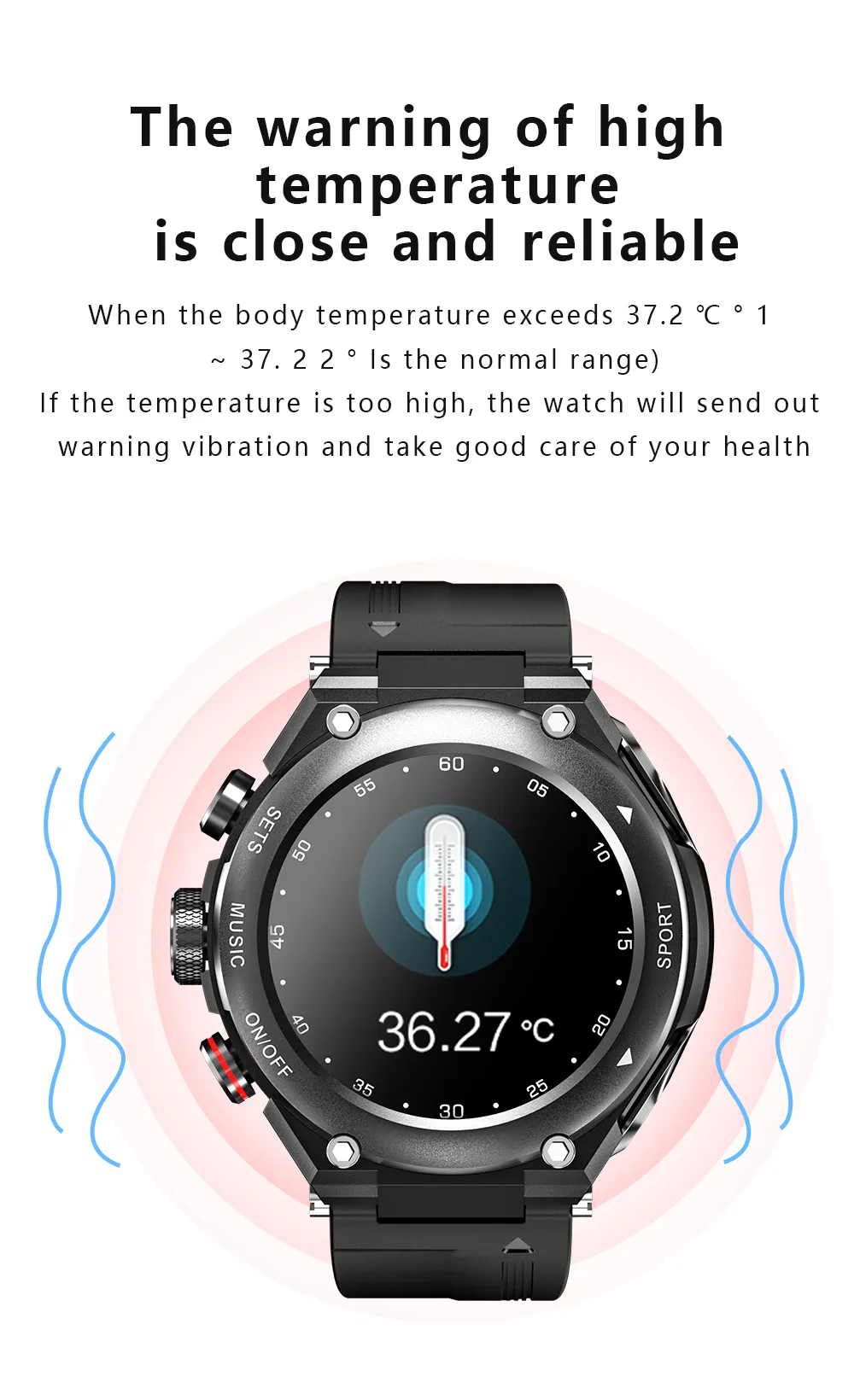 Waterproof Smartwatch With Earbuds With Thermometer Bluetooth Call Heart Rate Blood Pressure And Oxygen Monitoring Reloj Inteligente From Anica 5.81 DHgate.Com