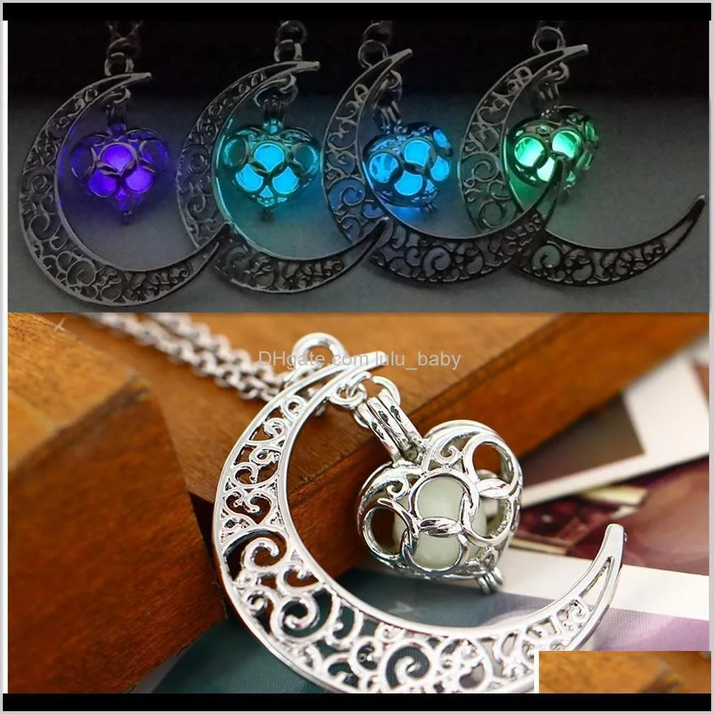 NEW FUNIQUE Fashion Luminous Glow In the Dark Necklace Sailor Moon Pendant Necklace For Women Heart Necklace