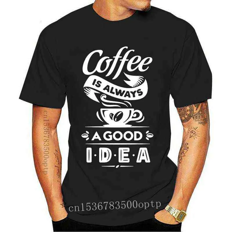 Nueva camiseta de manga corta de algodón para hombre, ropa de talla grande para hombre, camiseta holgada informal de algodón Harajuku, camisetas con estampado de café, camiseta Cami G1217