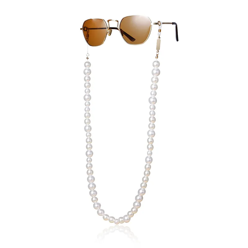 Fahsion Imitation Pearl Reading Glasses Chain for Women Boho Neck Cord Non-slip Sunglasses Chain Beaded Eyeglass Accessory