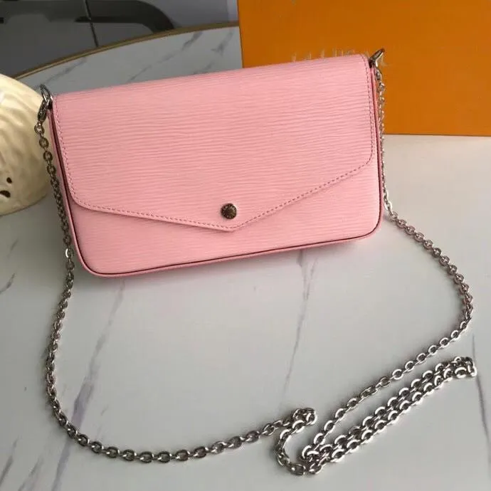 New women`s bag, fashion design, chain, one shoulder, diagonal, card bag, portable