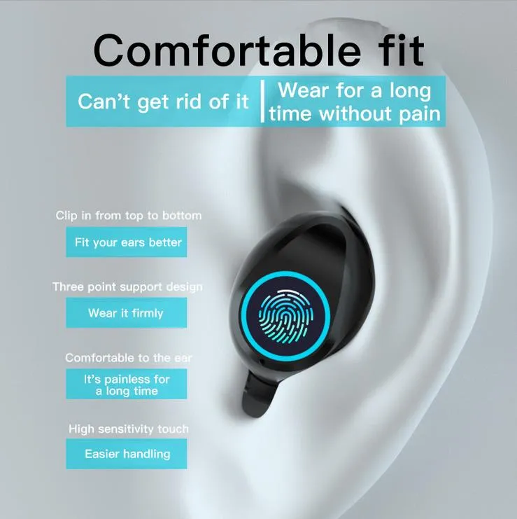 F9-46 TWS Bluetooth casque 5.0 casque mains libres écouteurs sans fil intra-auriculaires avec boîte de chargement écouteurs