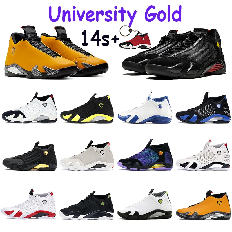 2021 أحذية كرة السلة الجديدة 14 14S Sneakers Gym Red Candy Cane Bumblebee University Gold Whitite Supblack Thunder High Mens Trainers