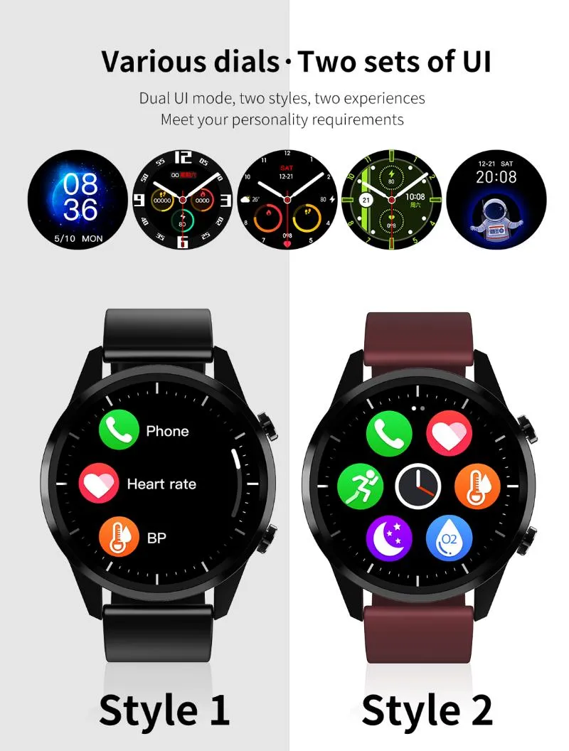 Smart Watches F35 Watch Men Call Custom Dial Fitness Tracker Sport Bracelet Heart Rate VS L16 DT78 Smartwatch