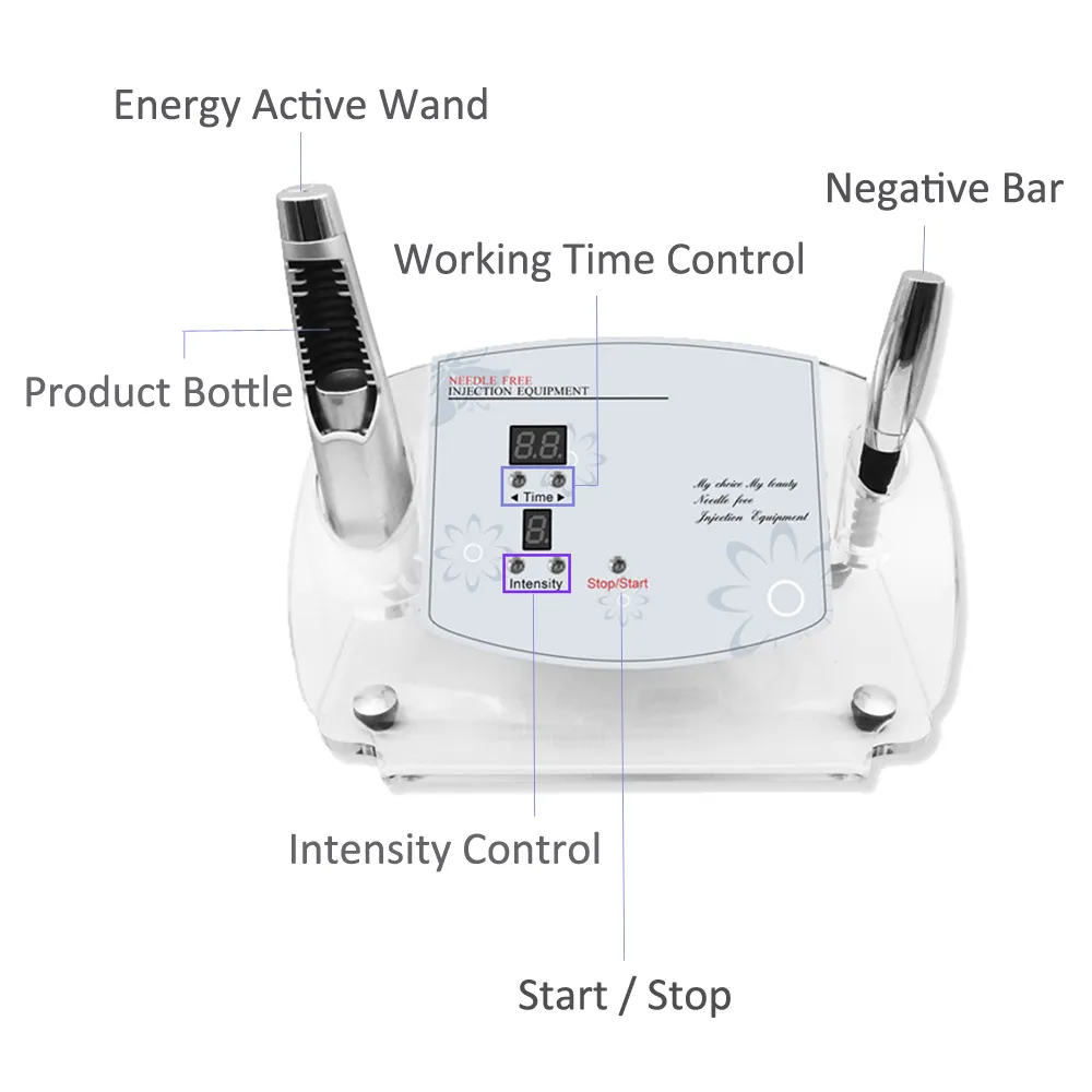 Appareil D'électroporation Sans Aiguille - Soin Blanchiment Visage - Mésothérapie Needle Free Pour Salon