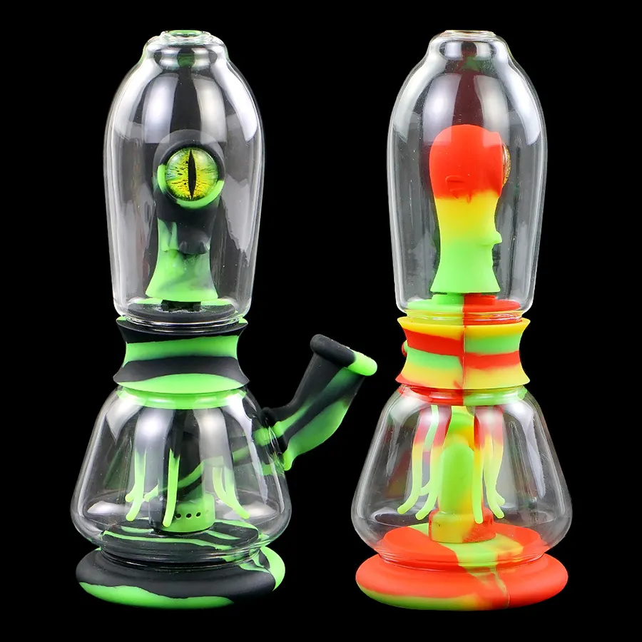 7.4'' monster shaped water glass hookah Smoking Accessories oil rig bong pipe with filter cartridge