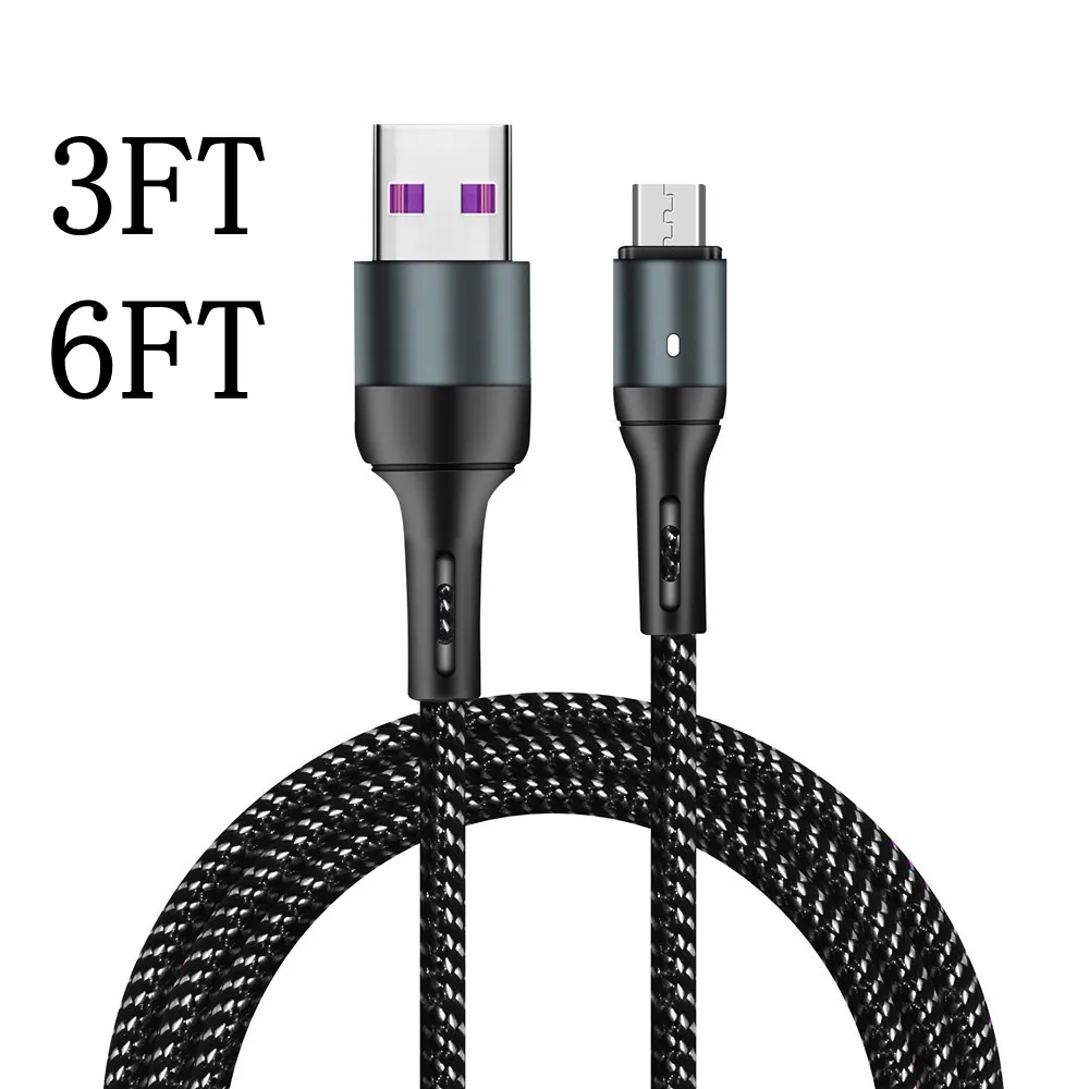 2.4A Smart Power-Off Data Cable Fast Charge Protection Mobile Phone Cord For Android Micro USB Type C Cable Full Automatic Power