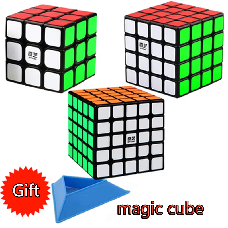 Qiyi Professional Cube 3x3 4x4 5x5 Néo Cubo Puzzle Vitesse Miroir