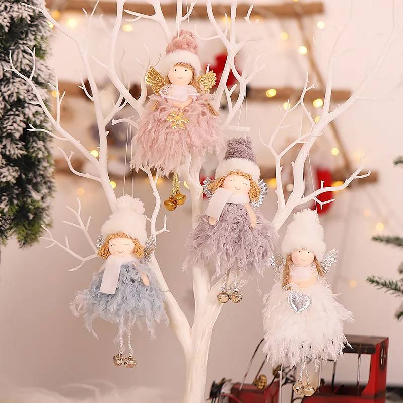 FENGRISE Merry Christmas Decorations For Home Fairy Angel Doll Xmas Navidad Noel Gifts Ornament New Year 2022