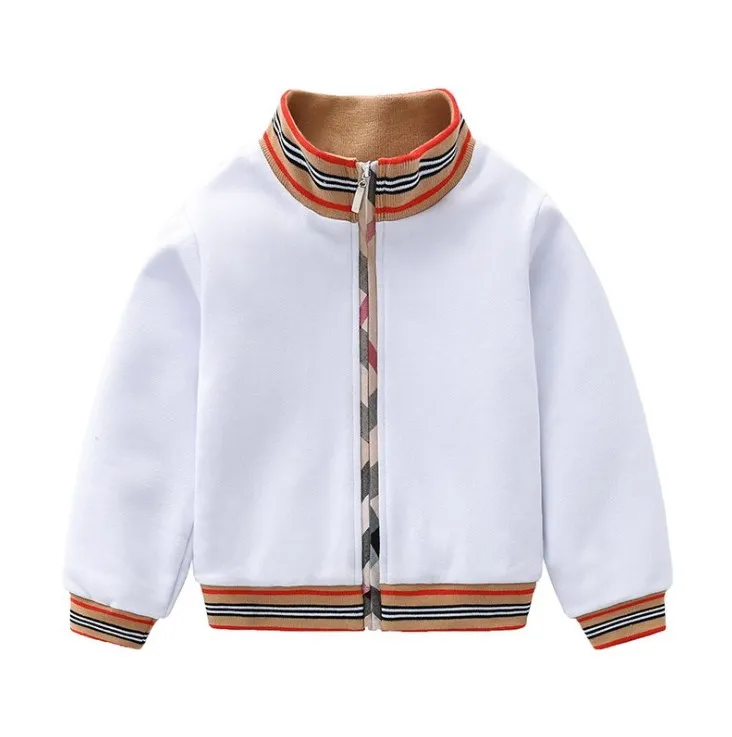 Primavera Fall Baby Boys Giacche Bambini Zipper Cappotti Nuovo Moda Bambini Cotton Manica Lunga Outwear Boys Giacca Bambino Cappotto