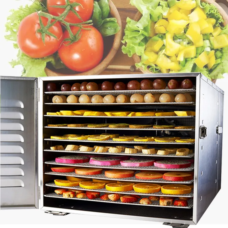 Food Dehydrator Fruit Dryer 10 Trays Commercial Household Vegetable Herb Drying Machine Meat Snacks Dehydration Air Dryer