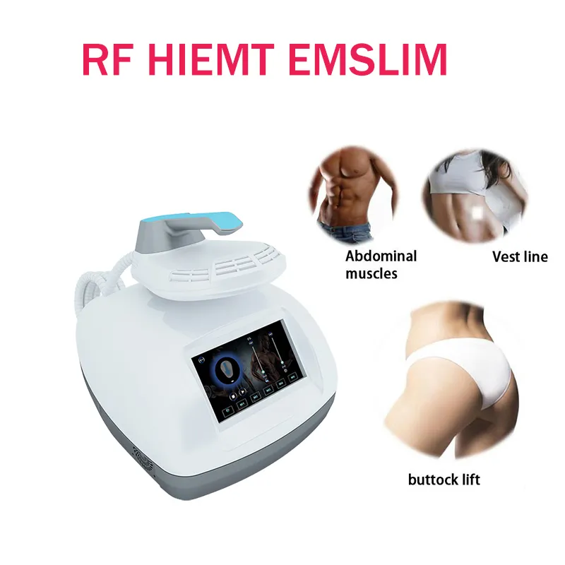 Ny 1 Handtag med RF Muscle Building Portable Body Shaping Hi-Emt Slimming Fitness Beauty Machine