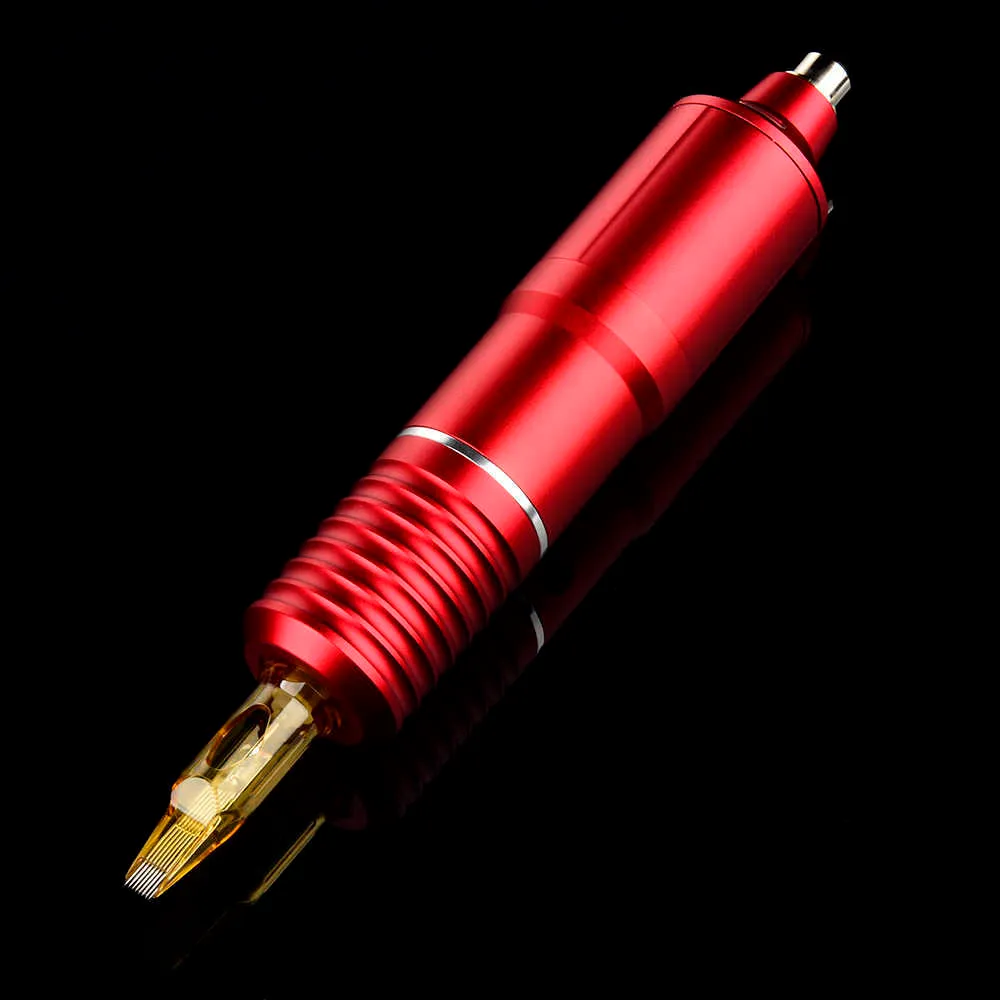 Cartouches de stylo rotatif de tatouage de qualité supérieure aiguille lumière LED mitrailleuse avec moteur Mabuchi 210622