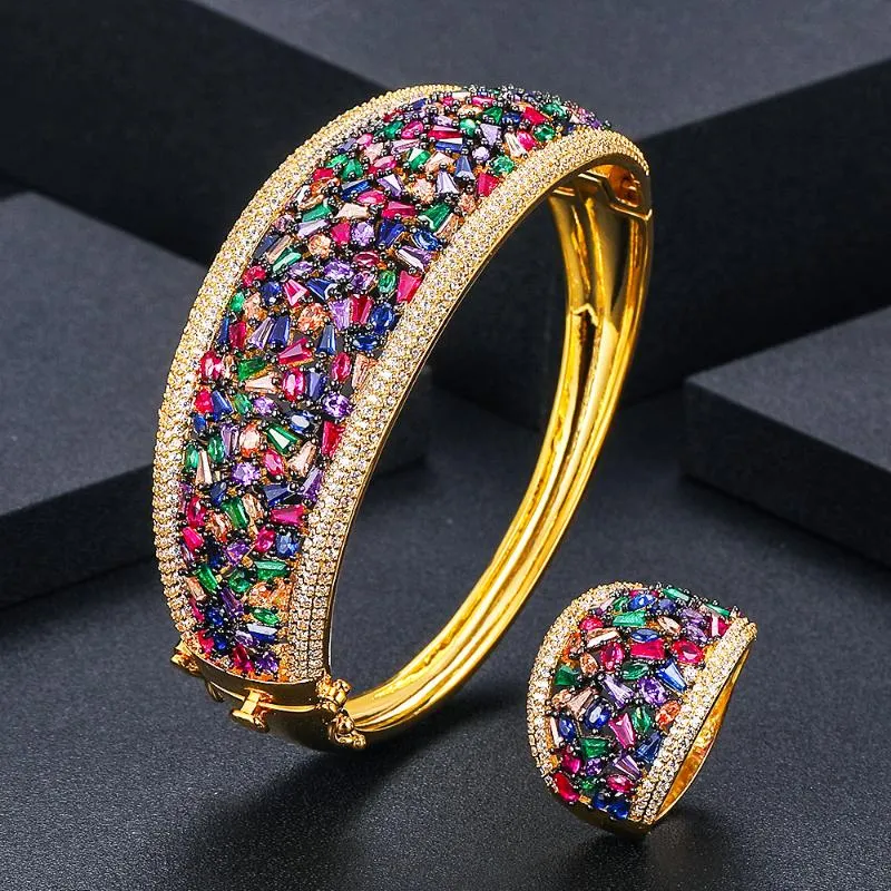 Серьги Ожерелье Janekelly Luxury Big Ball Bowknots Bangle Ring Set Set для женщин для женщин свадьба кубический циркон кристалл Cz Aretes de Muje