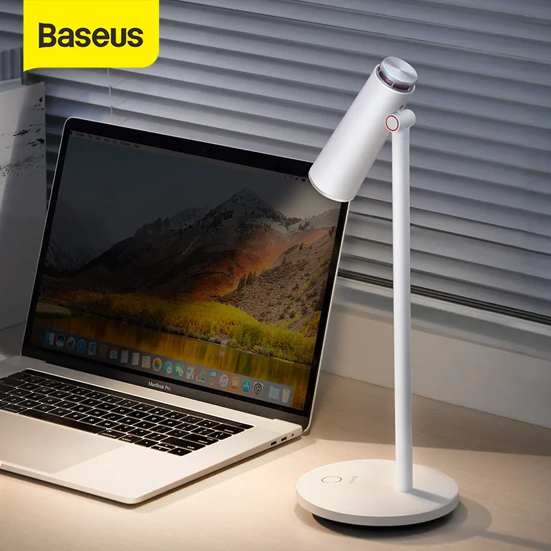 Baseus I-Wok Stepless Dimmable Desk Lampテーブル読書ライトアイプロテクションLED Work Studyに充電可能なUSB