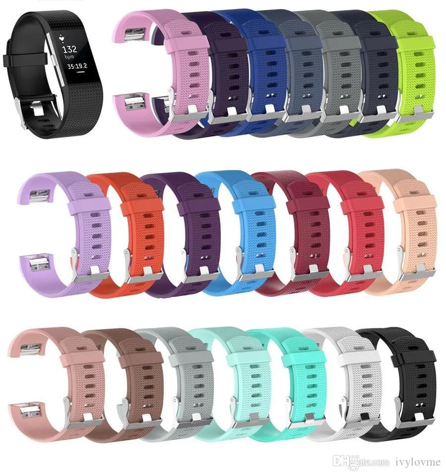 Sıcak Bileklik Bilek Kayışı Akıllı İzle Bandı Kayışı Soft Watchband Fitbit Şarj 2 için Yedek Smartwatch Band