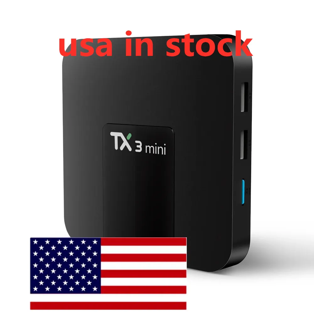 USA IN MAGAZZINO tx3 mini TV BOX amlogic s905w quad core android 8.1 os 2gb ram 16gb rom 2.4ghz wifi 100m lan led orologio