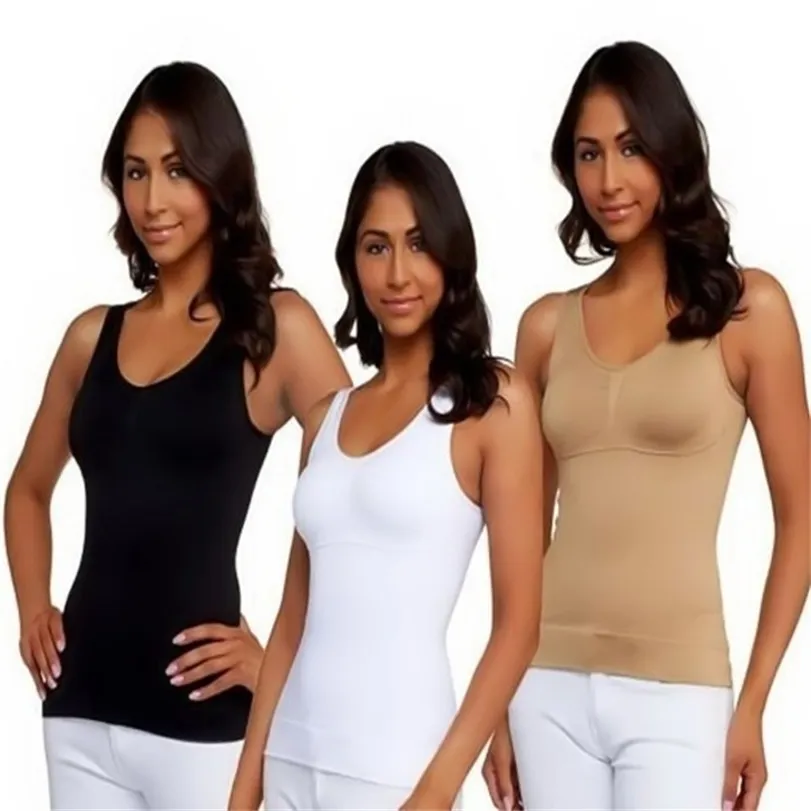 Slimming Spandex Camisole Tank Top With Removable Pads For Women Plus Size  Klopp Shaper Underwear From Mu02, $10.05