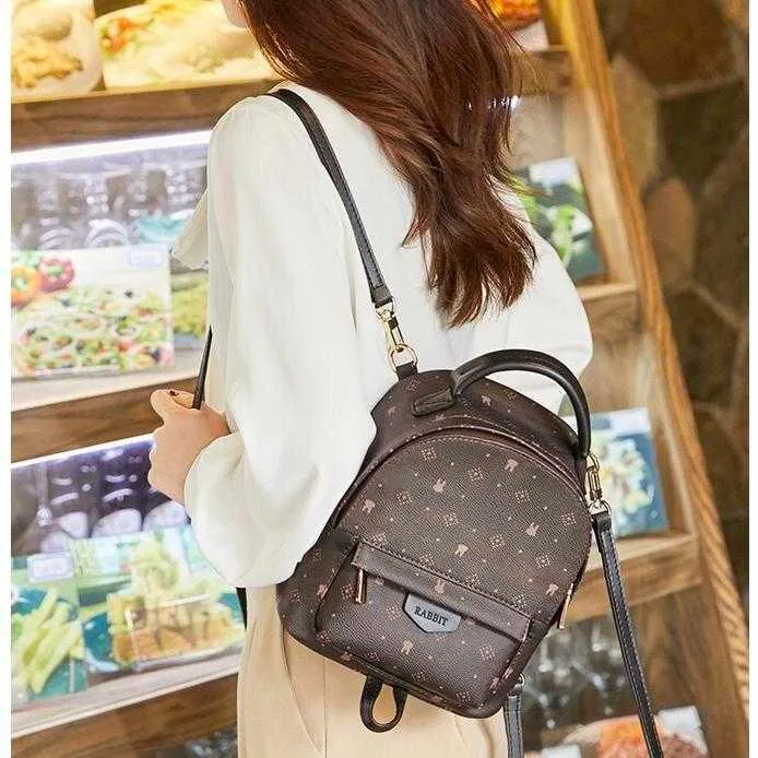 Mini backpack lady Genuine Leather Backpacks fashion back pack fow women handbags Presbyopic Mini shoulder bag Handbag Purse Cross body bag