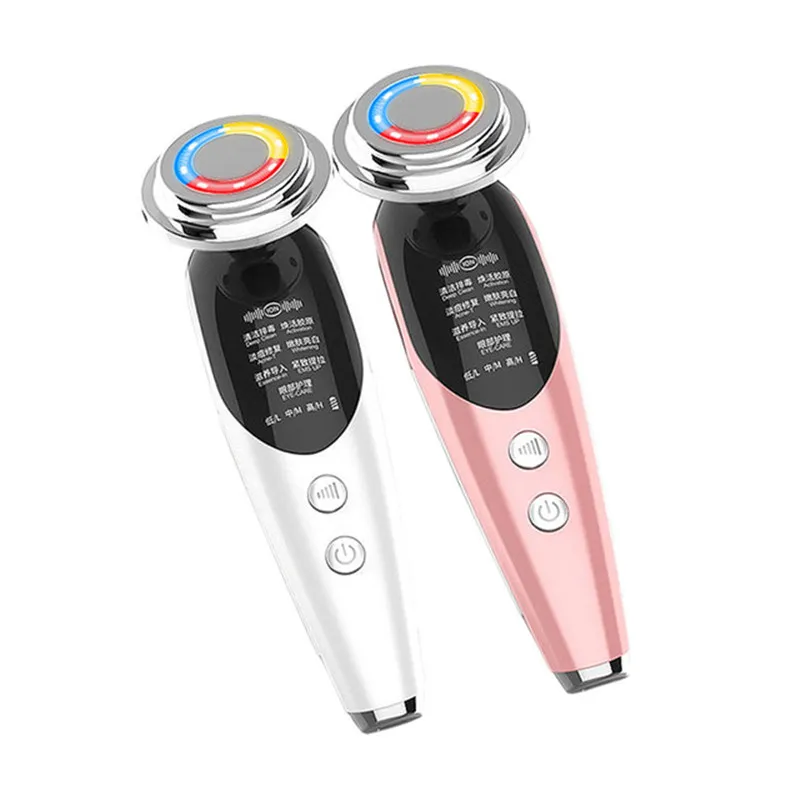 7 in 1 schoonheidsinstrument Radiofrequentie Mesotherapie Elektroporatie Lifting Beauty LED Gezichtsmassager Huidverjonging Rimpelverwijderaar