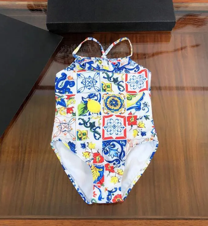 2021 été enfants maillots de bain filles une pièce maillots de bain bébé fille Bikini combinaison nager enfants vêtements maillot de bain