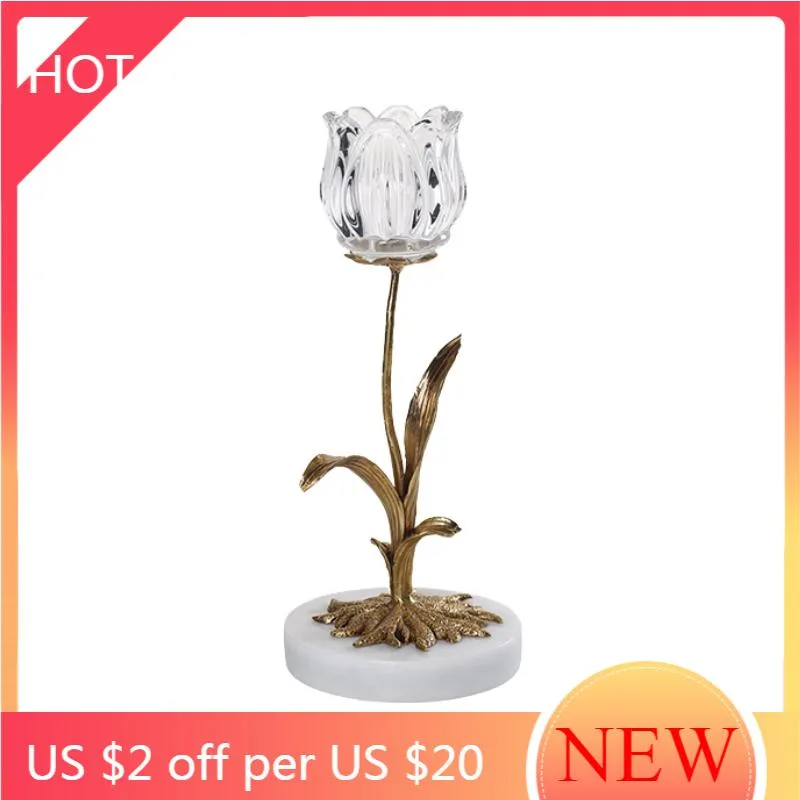 Candle Holders Crystal Glass Simple Creative Holder Luxury Large Nordic Metal Stand Centerpiece Kerzenhalter Room Decor AH50CH