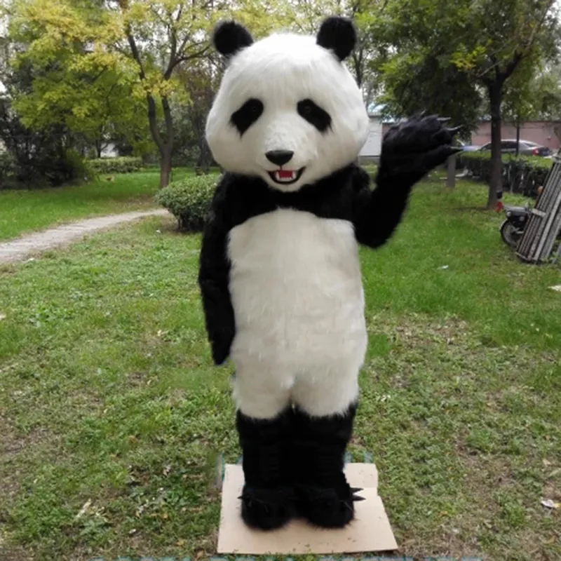 Halloween plysch panda maskot kostym toppkvalitet skräddarsy tecknad anime tema tecken vuxen storlek jul födelsedagsfest utomhus outfit kostym