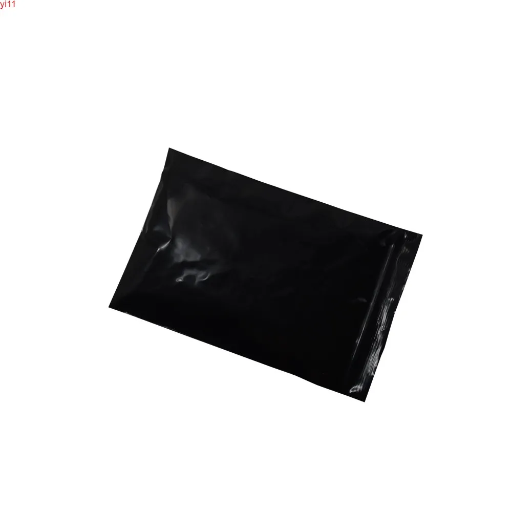 10 * 15 cm refermable noir fermeture éclair Ziplock Opaque sac d'emballage en plastique 200 pcs/lot poignée joint réutilisable épicerie PE sac de rangement haute qualité