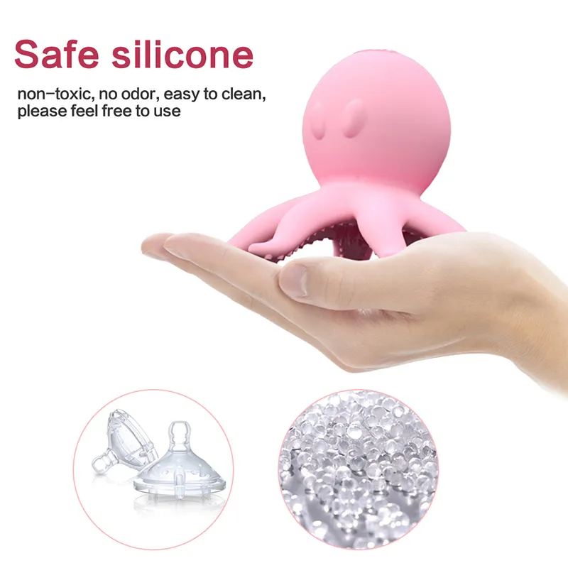 Nipple Massager  10 Frequency Rotating Octopus Vibrator - Rose Toy  Official Website