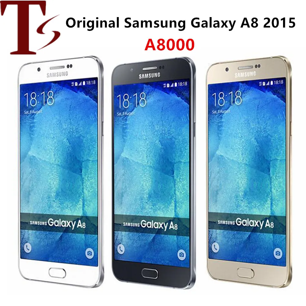 Refurbished Original Samsung Galaxy A8 A8000 Unlocked Cell Phone Octa Core 16GB/32GB 16.0MP 5.7 Inch Dual Sim 4G LTE