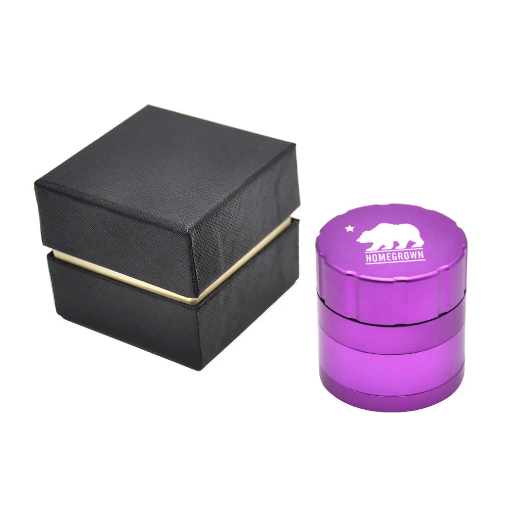 Aluminum 4 Piece 53MM Herb Grinder CNC Teeth Smoking Tobacco Grinders Glass Pipe Accessories ZWL399