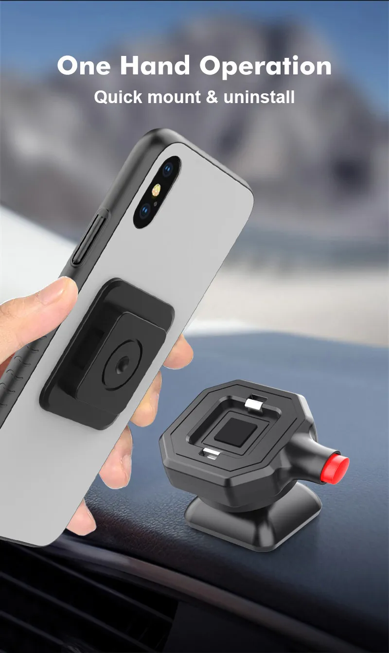 Supporto per supporto mobile da tavolo per supporto mobile da tavolo per cruscotto a parete con montaggio rapido multifunzione per staffa per iPhone Xiaomi