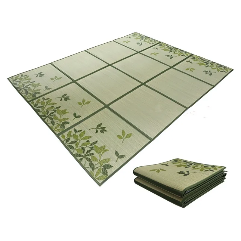 Japanse traditionele igusa tatami tapijt vloer mat rush tatami mat unit vloerplaat lichtgewicht voor woonkamer slaapkamer matras 210301