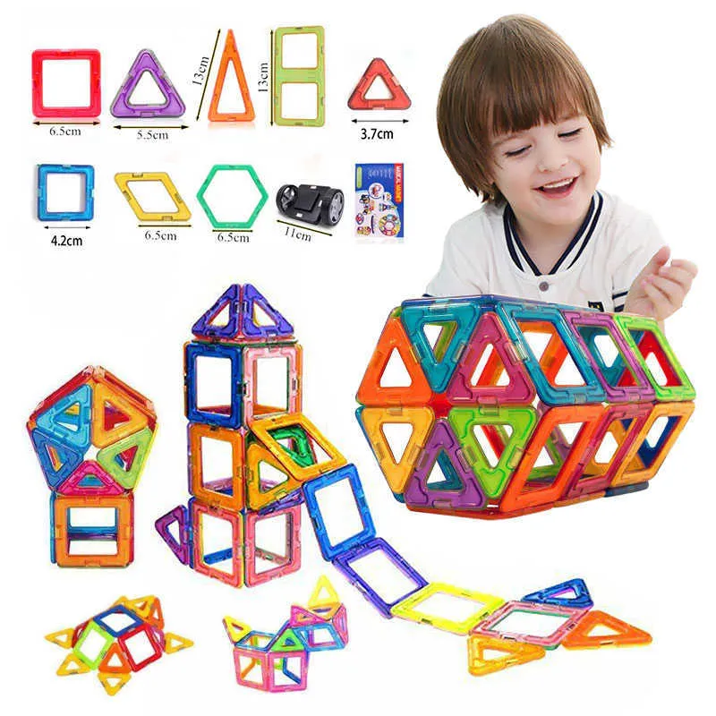 Bloques de construcción magnéticos para niños, juguetes de imanes de gran  tamaño y tamaño Mini, conjunto