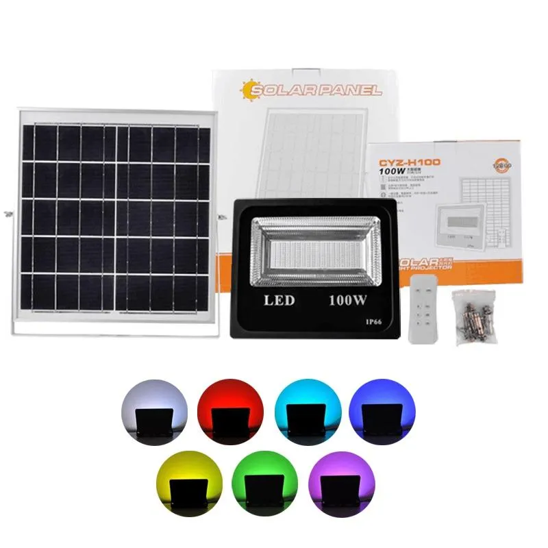 200W Solar Flood Light White LED Solar Power Lamp with Remote Control ...
