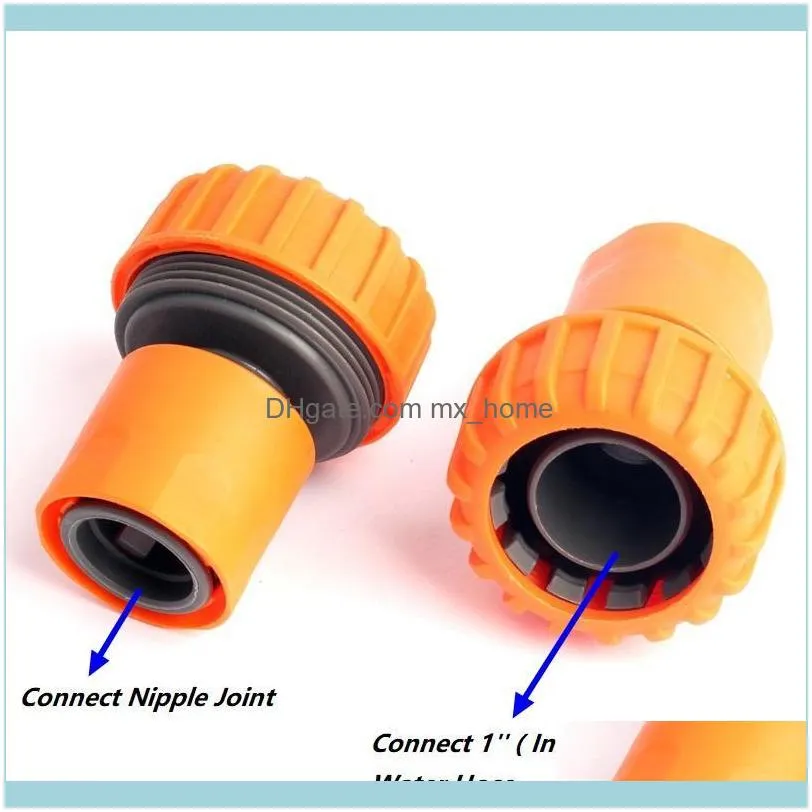 1`` Water Hose Quick Connectors Garden Tubing Fittings High Quality Orange Durable Irrigation Repair Joint Accessories Watering