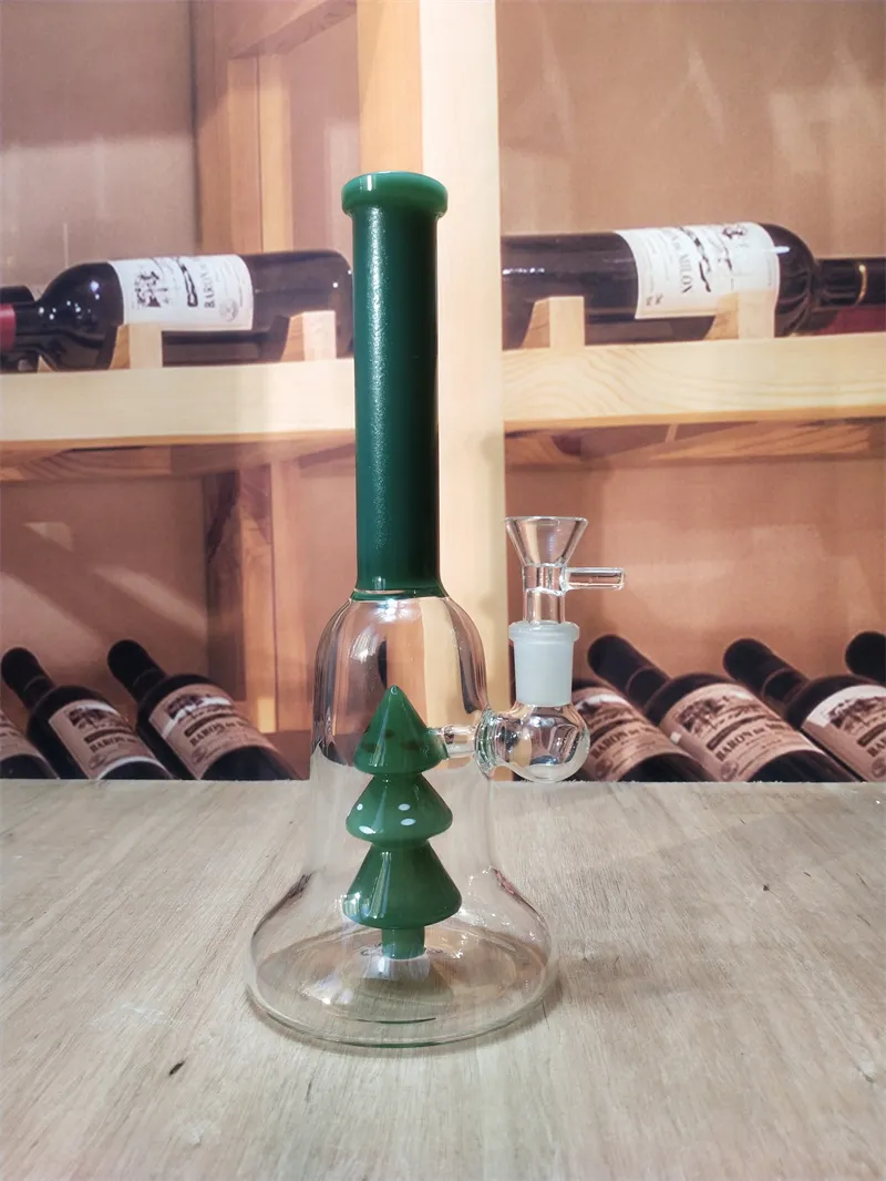 8,7 pollici albero di Natale verde vetro bong pipa ad acqua gorgogliatore narghilè olio inebriante dab rig percolatore narghilè per fumare