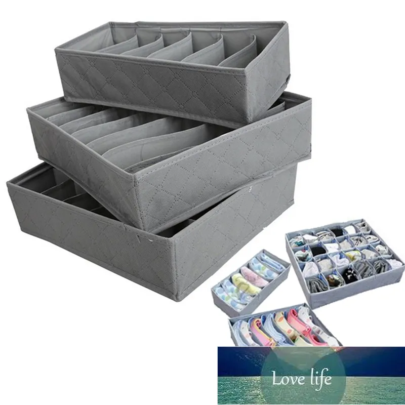 3 teile/satz Multi-größe Bh Unterwäsche Organizer Faltbare Hause Aufbewahrungsbox Vlies Kleiderschrank Schublade Closet Organizer Für Schals Socke Fabrik preis expert design Qualität